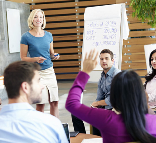 A team of recruiters and hiring managers working together to fill job openings.